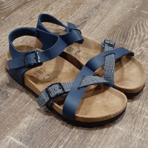Birkenstock Shoes - Birkenstock Birki's navy blue sandals size 8
